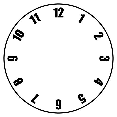Printable Clock Face With Hands
